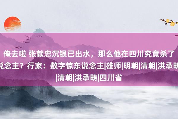 俺去啦 张献忠沉银已出水，那么他在四川究竟杀了若干东说念主？行家：数字惊东说念主|雄师|明朝|清朝|洪承畴|四川省