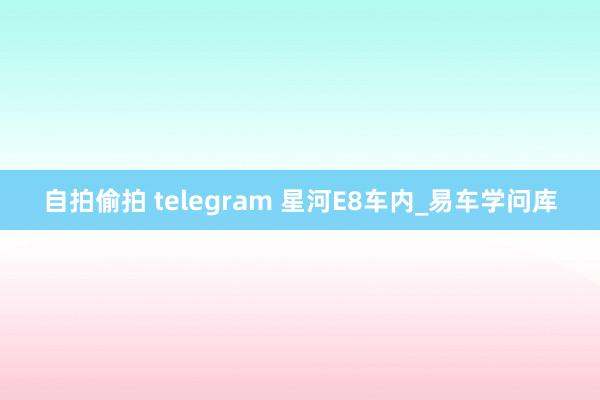 自拍偷拍 telegram 星河E8车内_易车学问库