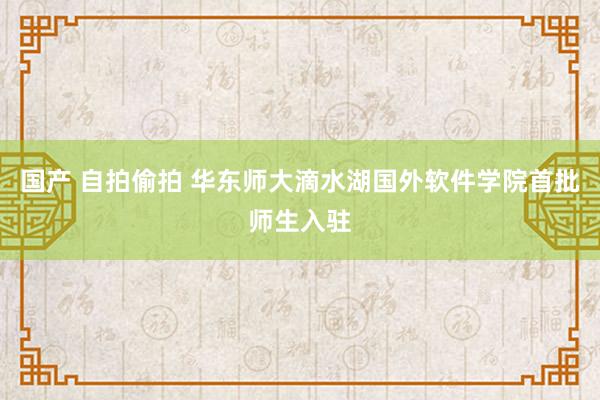 国产 自拍偷拍 华东师大滴水湖国外软件学院首批师生入驻